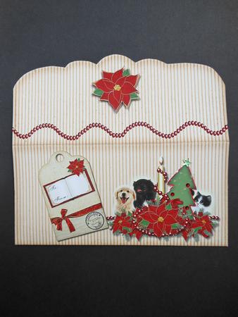 Animals Cranberry Christmas Money Wallet by S.Elisabet Osborn Wright