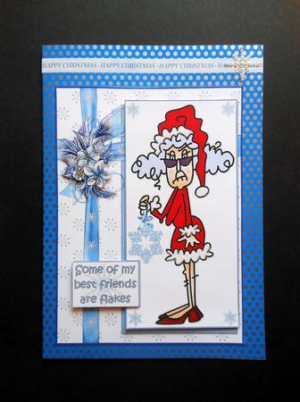 Stella's Friends Are Flakes Christmas Quick Card by S.Elisabet Osborn Wright