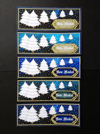 Bon Nadal Bookmarks with Christmas Trees Set 2 by S.Elisabet Osborn Wright