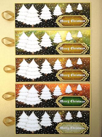 Merry Christmas Bookmarks with Christmas Trees Set 2 by S.Elisabet Osborn Wright