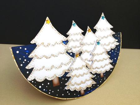 Cute Christmas Trees Over the Top Wobble Card 1 by S.Elisabet Osborn Wright