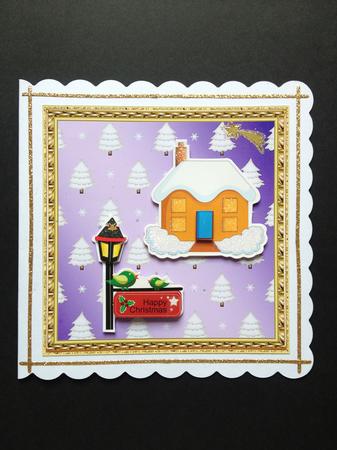 Square Framed Blank Topper with Christmas Trees 8 by S.Elisabet Osborn Wright