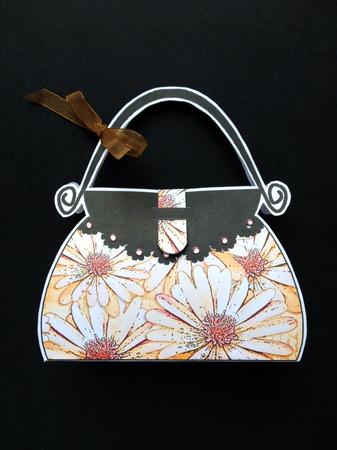 Pretty Daisy Handbag Shaped Treat or Favour Box Mini Kit by S.Elisabet Osborn Wright