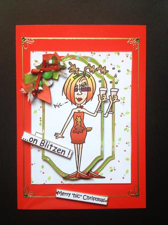 J.j. Sends Christmas Cheer Choice of Captions Quick Card by S.Elisabet Osborn Wright