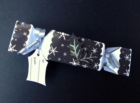 Monochrome Cracker Shaped Treat or Favour Box by S.Elisabet Osborn Wright