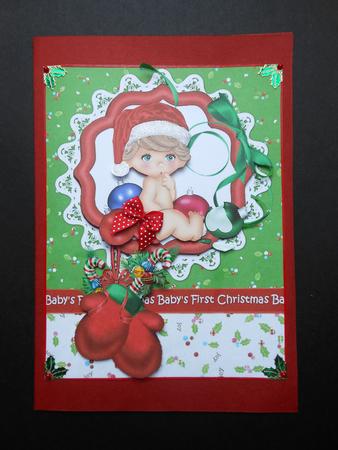 Baby's First Christmas Oops Quick Card by S.Elisabet Osborn Wright