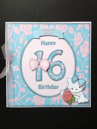 Sweet Kitty with Rose Any Age 8x8 Mini Kit by S.Elisabet Osborn Wright