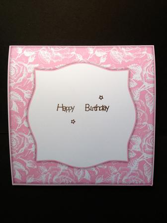 Vintage Rose 8x8 Blank Card Front - Bright Shade by S.Elisabet Osborn Wright