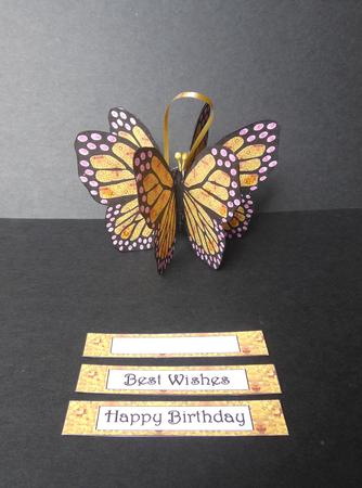 Mini 3D Butterfly (yellow Pattern) Mini Kit by S.Elisabet Osborn Wright
