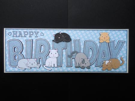 Cats Birthday Large Dl by S.Elisabet Osborn Wright