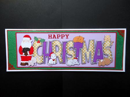 Christmas Cats with Santa Large Dl by S.Elisabet Osborn Wright