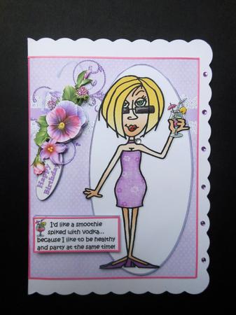 J.j Likes to Party and Be Healthy Quick Card by S.Elisabet Osborn Wright