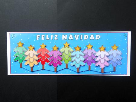Multicoloured Christmas Trees Large Dl 2 by S.Elisabet Osborn Wright