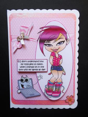 Teen Diva's Messy Room Quick Card by S.Elisabet Osborn Wright