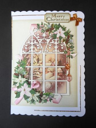 Pink Christmas Through the Window by S.Elisabet Osborn Wright