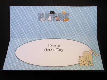 Cats Birthday Large Dl Insert by S.Elisabet Osborn Wright