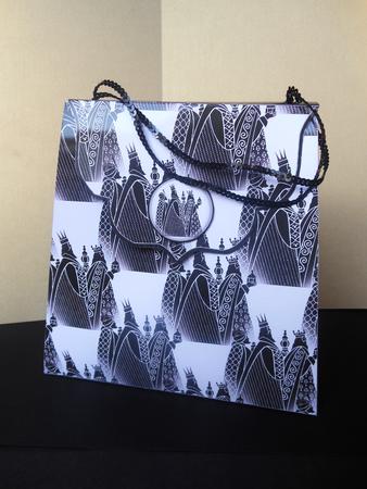 Large Gift Handbag - Monochrome Three Wise Men by S.Elisabet Osborn Wright