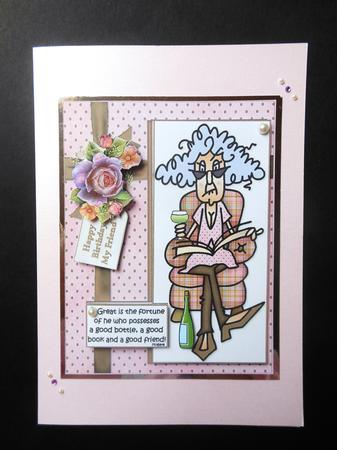 Stella Sends Her Friend Birthday Wishes Quick Card by S.Elisabet Osborn Wright