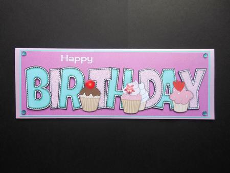 Cupcakes Birthday Large Dl by S.Elisabet Osborn Wright