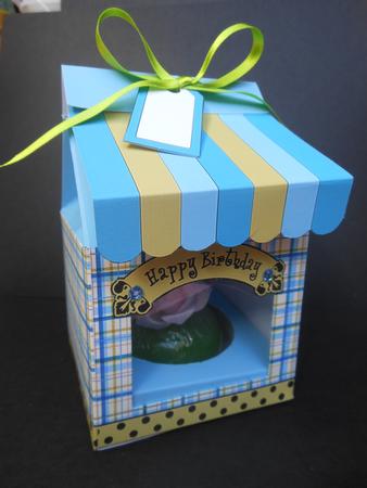 3D Plaid Milk Carton Cupcake or Treat Box Mini Kit by S.Elisabet Osborn Wright