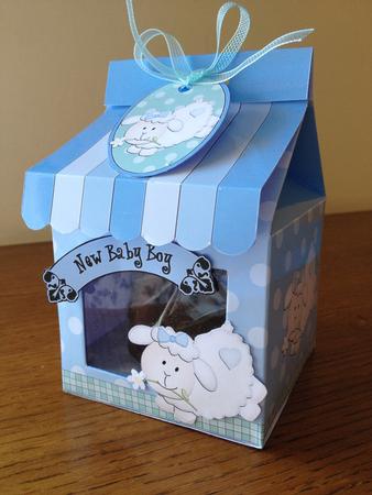 3D Easter Lamb Milk Carton Cupcake or Treat Box Mini Kit by S.Elisabet Osborn Wright