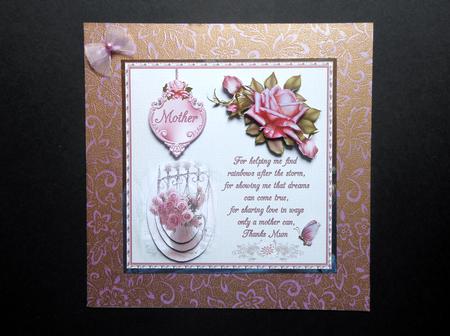 Roses with Verse for Mother by S.Elisabet Osborn Wright