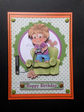 Young Birthday Boy Gamer by S.Elisabet Osborn Wright