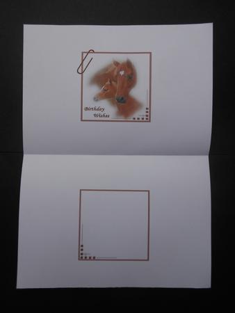 The Mare and Her Foal Birthday Wishes Insert by S.Elisabet Osborn Wright