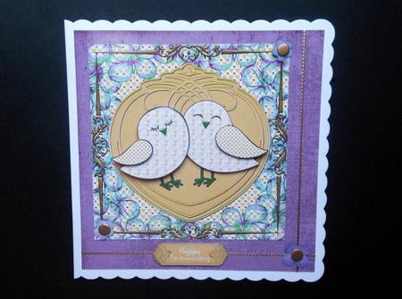Mr & Mrs Sweet Heart Lovebirds - Golden by S.Elisabet Osborn Wright