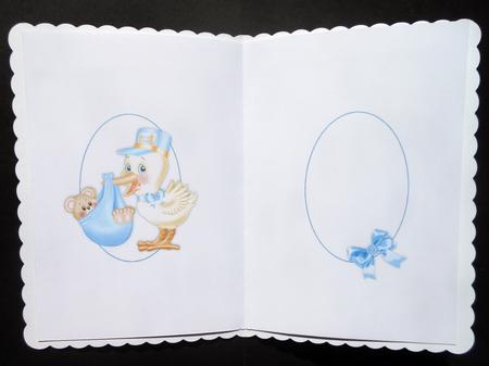 The Stork and the New Baby Boy Insert by S.Elisabet Osborn Wright