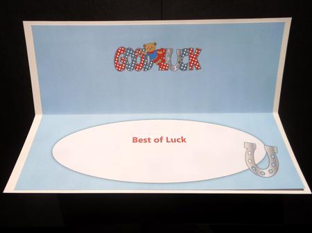 Superted Girl Good Luck Large Dl Insert by S.Elisabet Osborn Wright