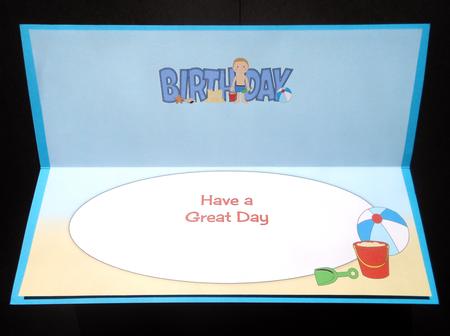 Beach Boy Birthday Large Dl Insert by S.Elisabet Osborn Wright