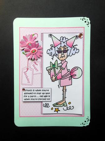 Stella at a Birthday Party Quick Card by S.Elisabet Osborn Wright