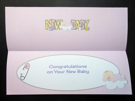 Cute Baby Girl on Cloud New Baby Large Dl Insert by S.Elisabet Osborn Wright