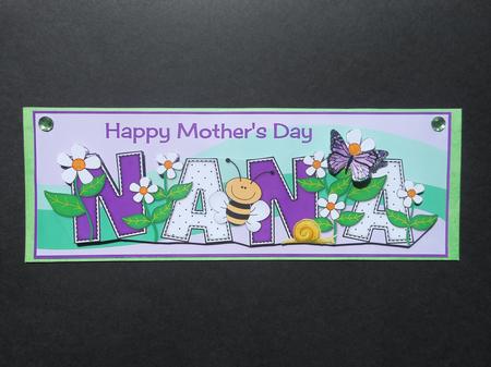 Mother's Day Flowers and Bees Nana Large Dl by S.Elisabet Osborn Wright