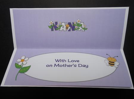 Mother's Day Flowers and Bees Nana Large Dl Insert by S.Elisabet Osborn Wright