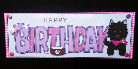 Black Jazz Dog with Bandana Birthday Large Dl 2 by S.Elisabet Osborn Wright