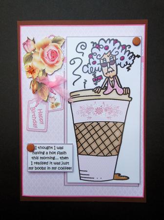 Stella and Her Morning Coffee Quick Card by S.Elisabet Osborn Wright