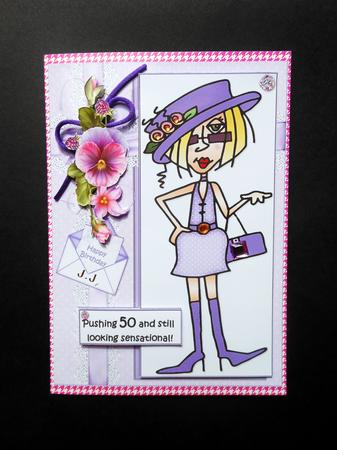 J.j Looks Sensational 40th or 50th Quick Card by S.Elisabet Osborn Wright