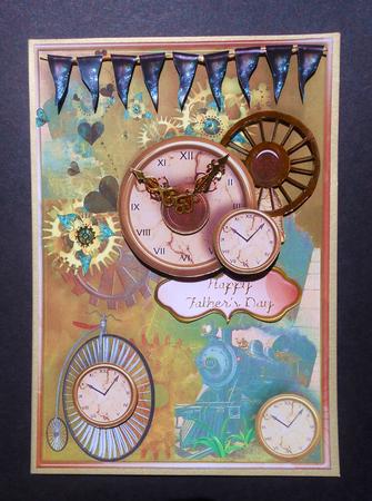 Train O'clock Male Card by S.Elisabet Osborn Wright