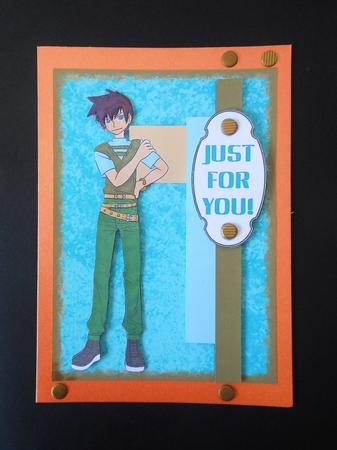 Manga Boy Cluster Card 1 by S.Elisabet Osborn Wright