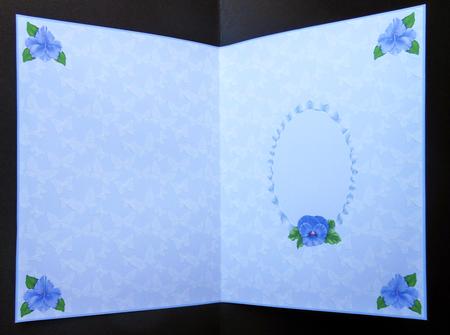 Pastel Blue Butterfly Blank Insert by S.Elisabet Osborn Wright