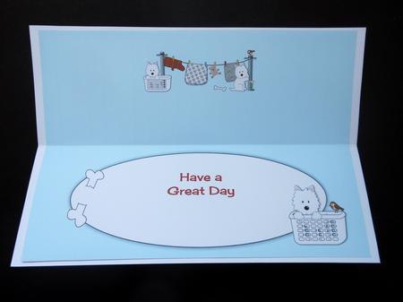 Jazz the Dog & Friend Washing Day Large Dl 3 Insert by S.Elisabet Osborn Wright