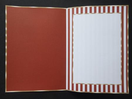 Dark Red and White Stripe Insert, with Border by S.Elisabet Osborn Wright