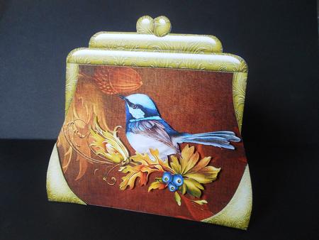 Handbag Shape Card Autum by S.Elisabet Osborn Wright