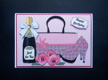 Handbag, Shoes, Pink Poppies & Bubbly by S.Elisabet Osborn Wright