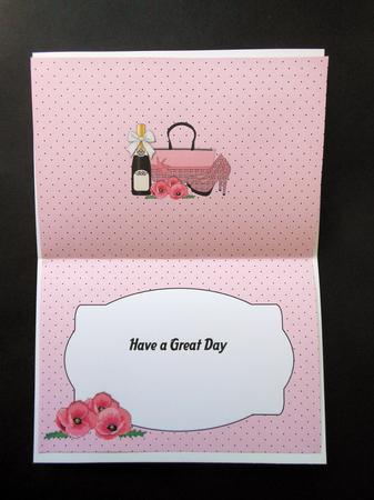 Handbag, Shoes, Pink Poppies & Bubbly Insert by S.Elisabet Osborn Wright