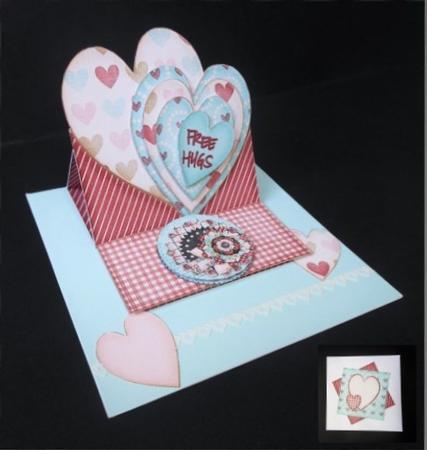 Mini Easel Card Stripes by S.Elisabet Osborn Wright