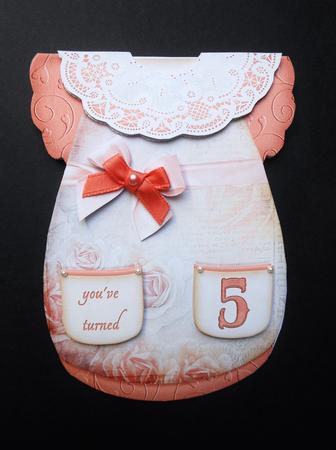 New Size Dress Shape Card Birthday 2 by S.Elisabet Osborn Wright