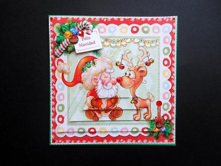 Santa Loves Rudolf Pyramid by S.Elisabet Osborn Wright
